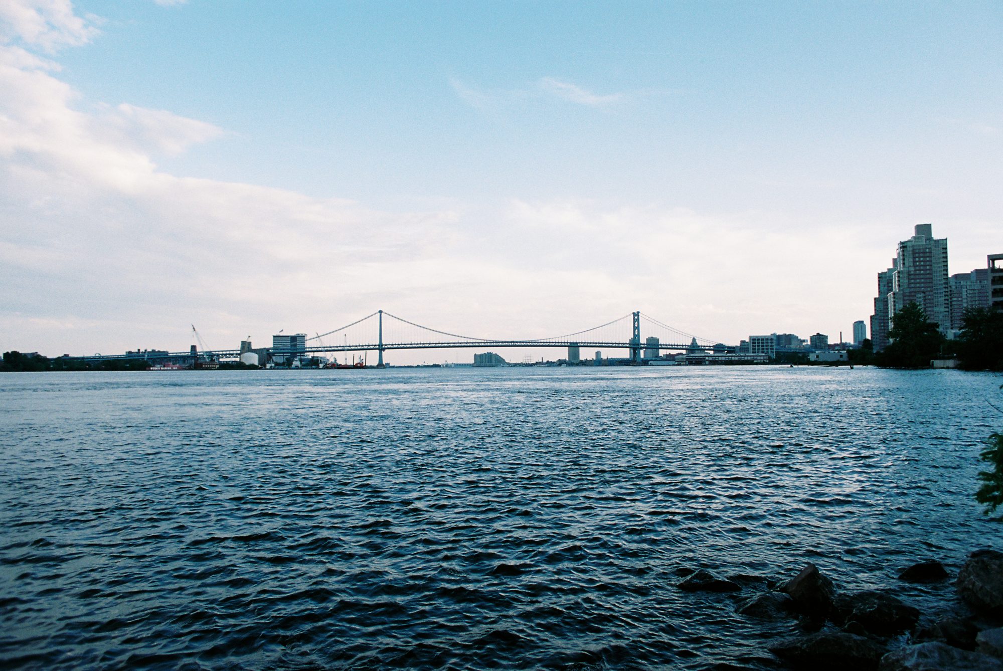 The Ben Franklin Bridge over the Delaware River